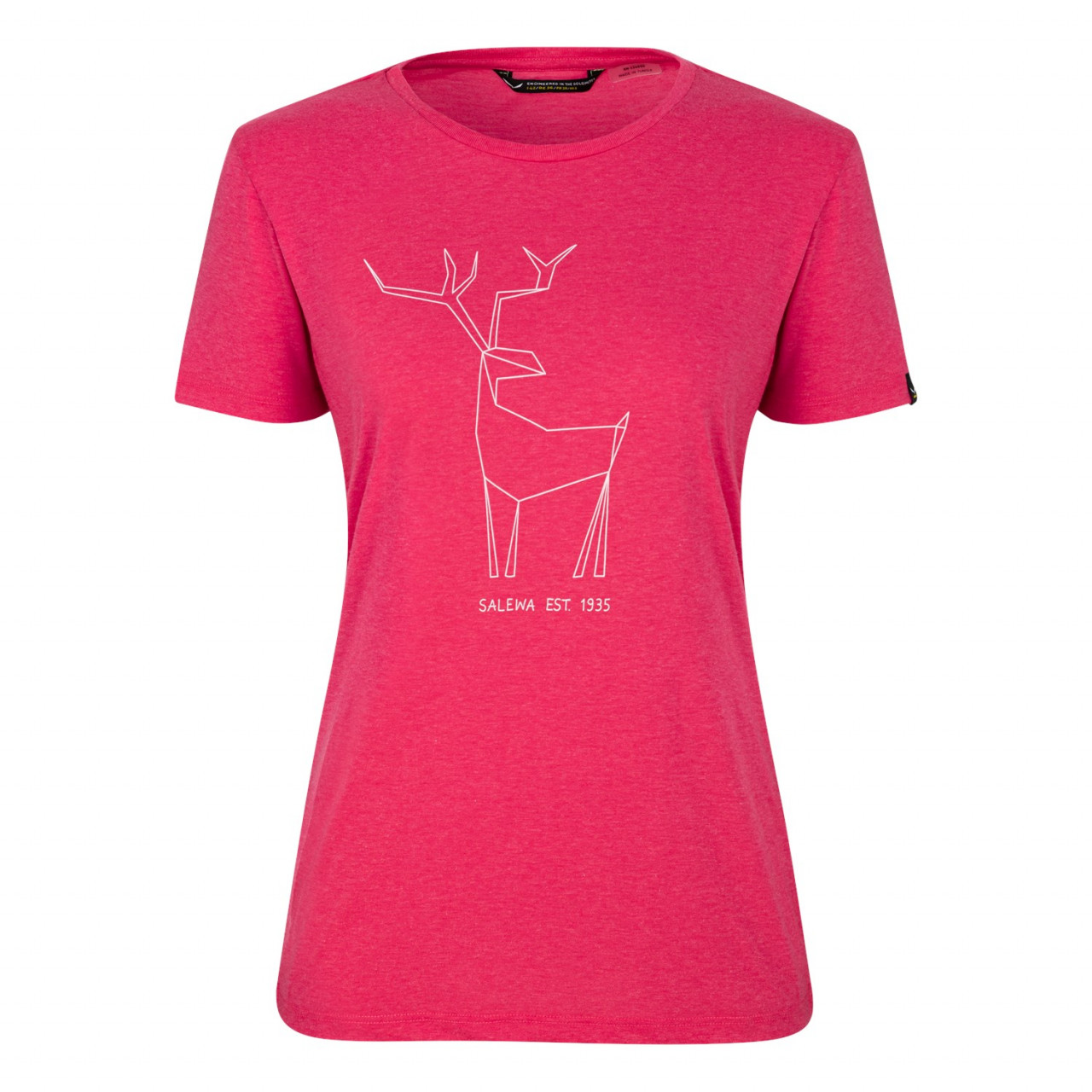 T-Shirts Salewa Deer Dry Short Sleeve Mulher Rosa 923SCXRWP